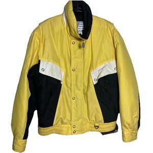 Tyrolia by Head 9207-852 Vintage 90s Yellow Ski Snowboarding Jacket‎ Mens Size M